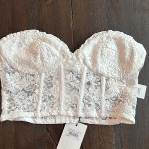 Bardot Lace Corset Bustier- size S